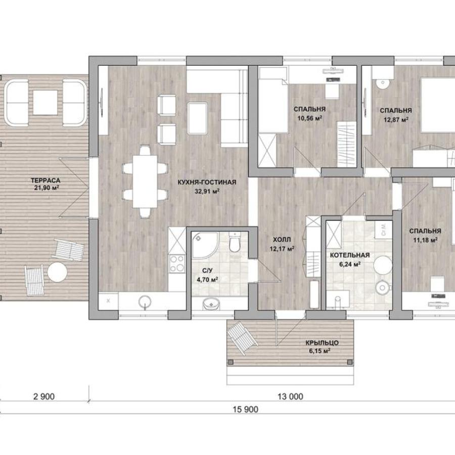 Планировка дома Гемиле