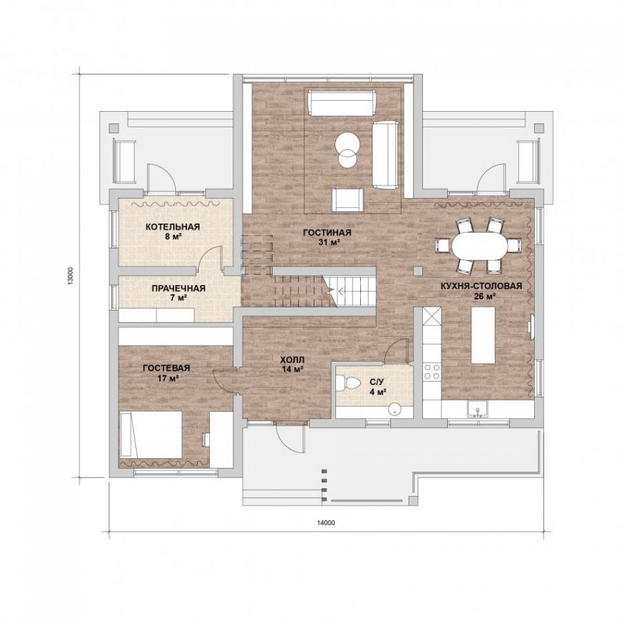 Планировка дома Лос-Анджелес