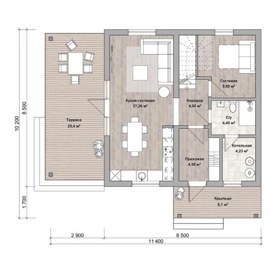 Планировка дома Муар