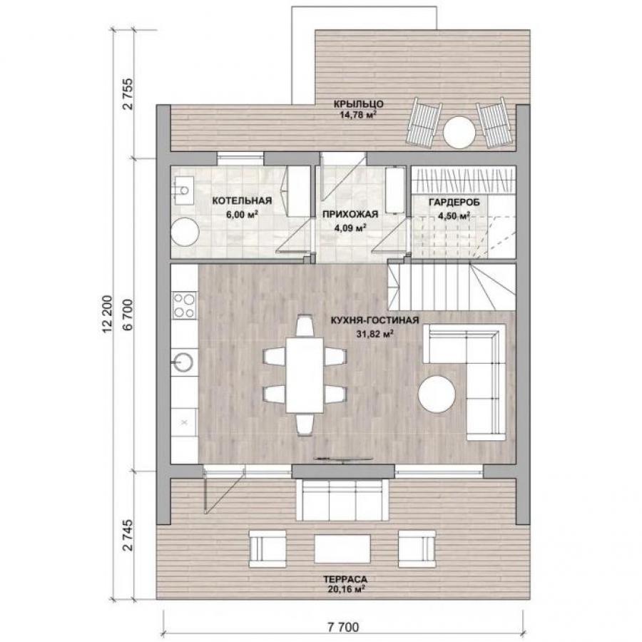 Планировка дома Амелия