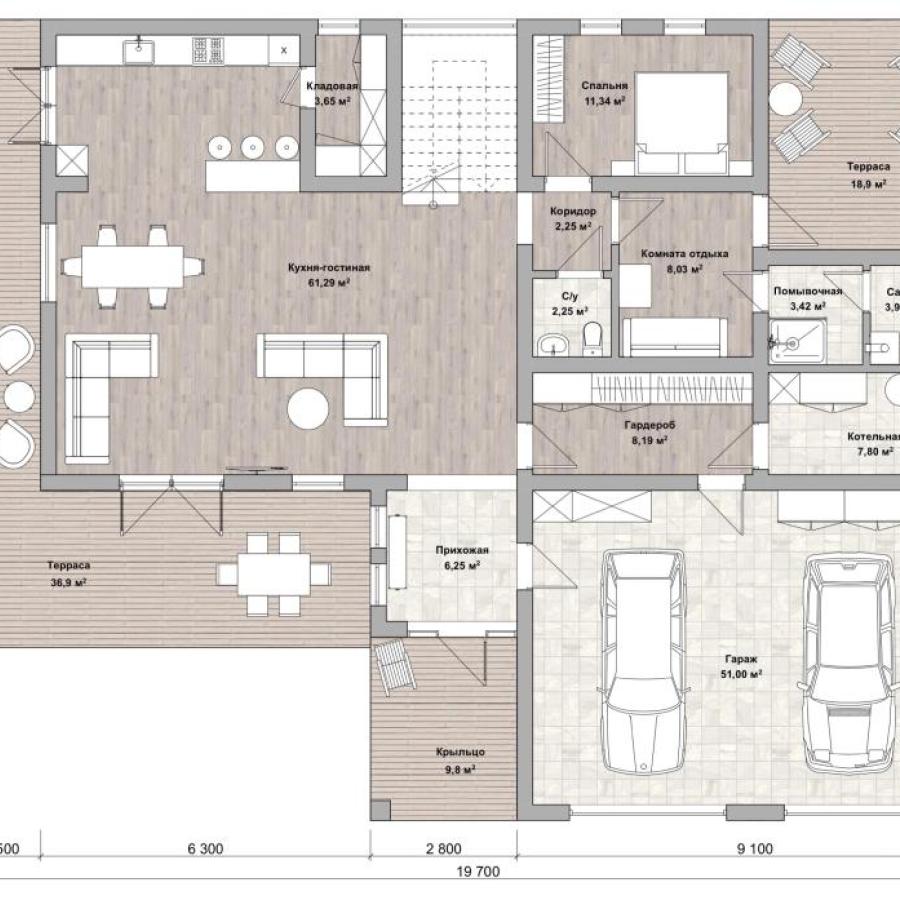 Планировка дома Берн