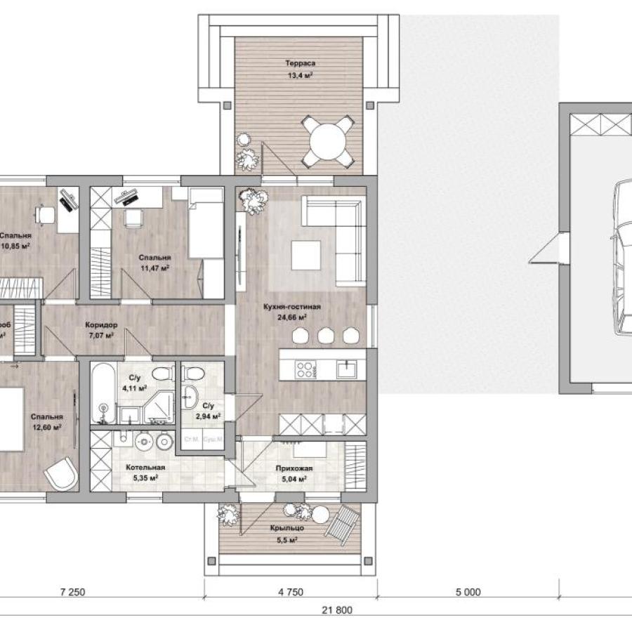 Планировка дома Рубенс