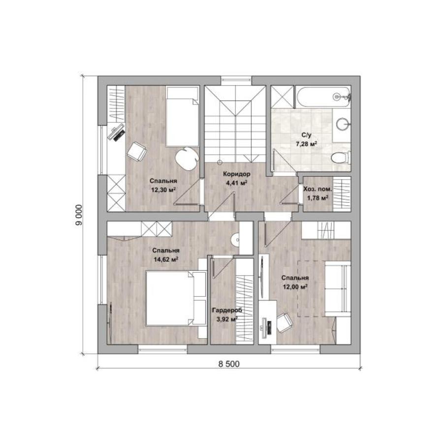 Планировка дома Лесная поляна