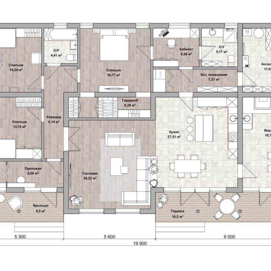 Планировка дома Буссоленго
