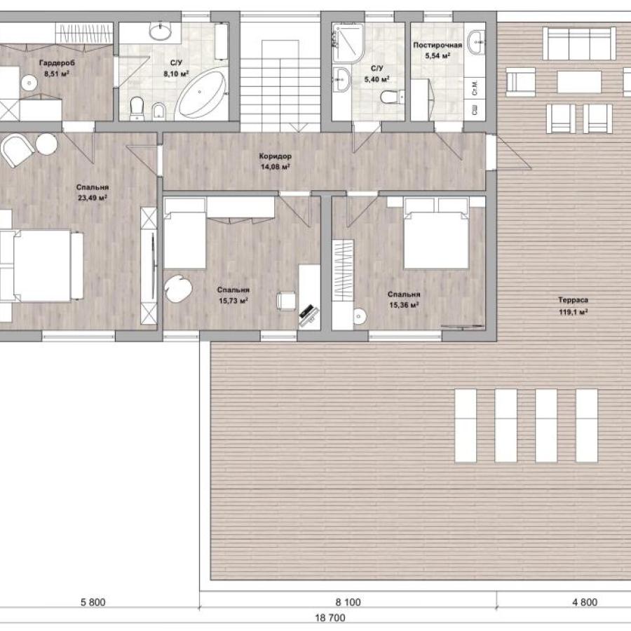 Планировка дома Берн